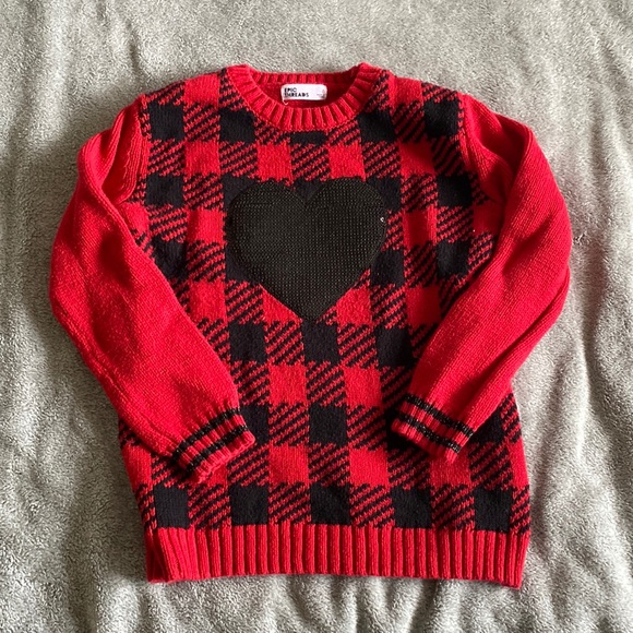 Girls Epic Threads Black Heart Sweater - Picture 1 of 4